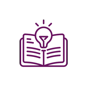 Safer Infusion Systems, Inc. Open book with a lightbulb icon.